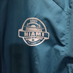 Superbowl 2020 Perry Ellis Teal Windbreaker Jacket